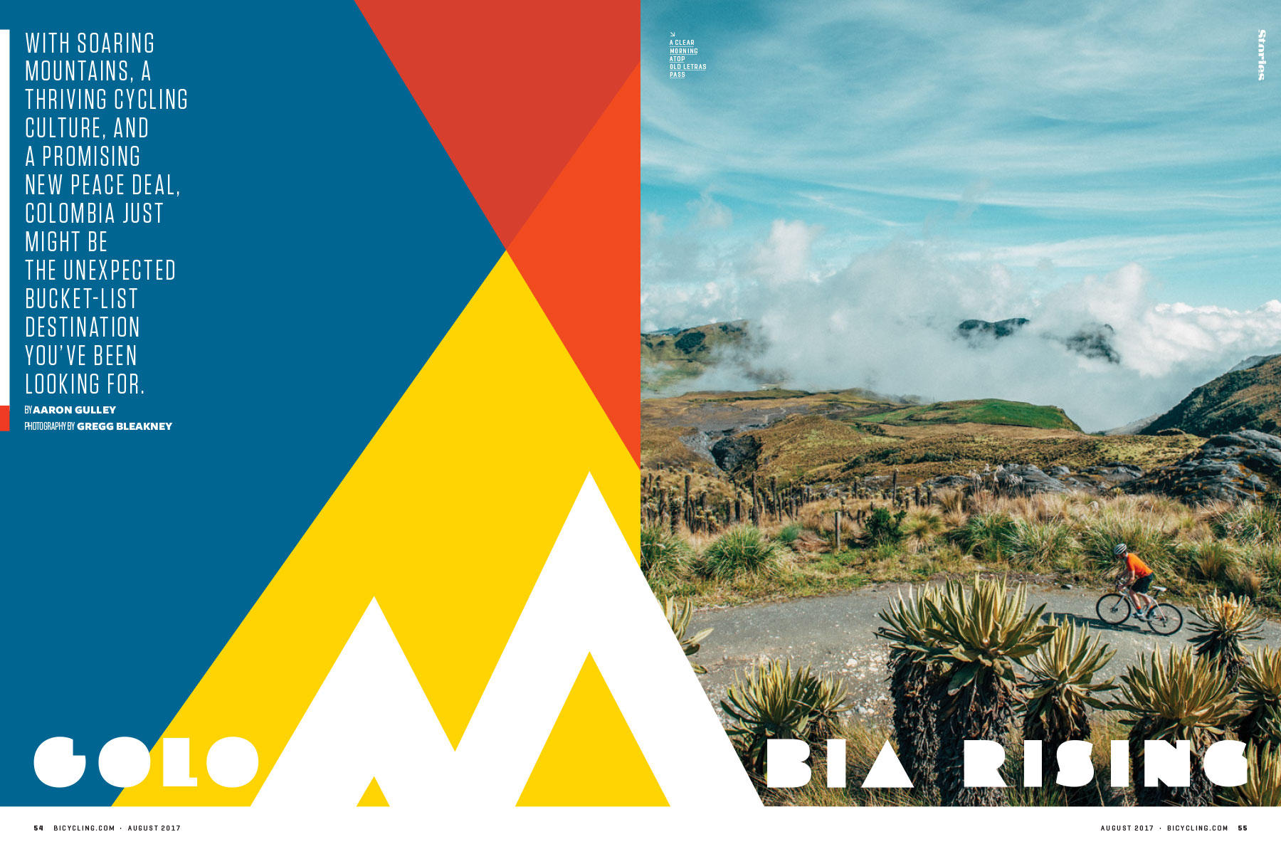 <p style="text-align: center;"><font color="#2a2871"><span style="caret-color: rgb(42, 40, 113);"><b>Colombia Rising, Bicycling Magazine, August 2017</b></span></font></p>
<p style="text-align: center;">With soaring mountains, a thriving bike culture, and the world’s fastest racers, Colombia is cycling’s Promised Land.</p>
<p style="text-align: center;"><a href="/users/AaronGulley18670/BI0817_STO_Colombia.pdf" onclick="window.open(this.href, '', 'resizable=no,status=no,location=no,toolbar=no,menubar=no,fullscreen=no,scrollbars=no,dependent=no,width=900'); return false;">Read the Story</a></p>